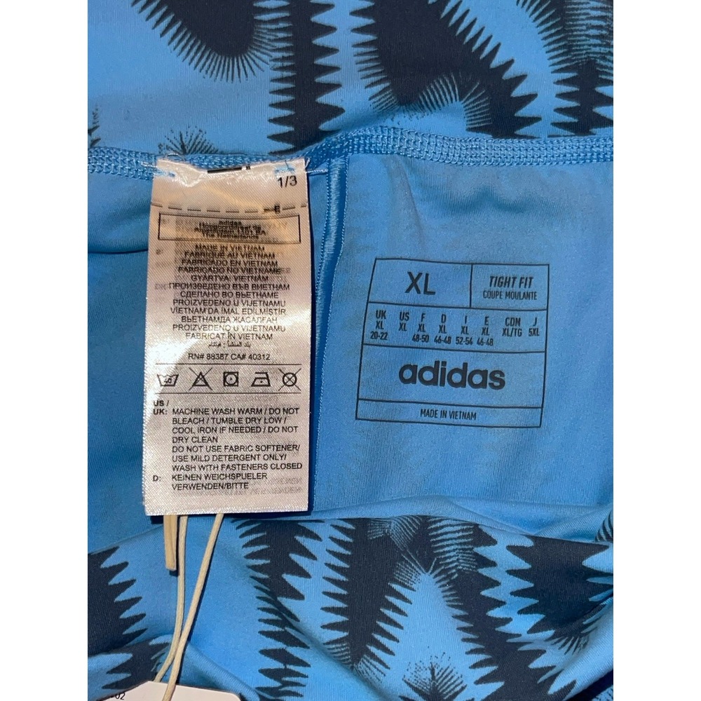 Adidas All Me AOP L Women's Performance Tight Fit Shorts & Short Tank/Bra Set XL - Picture 10 of 11